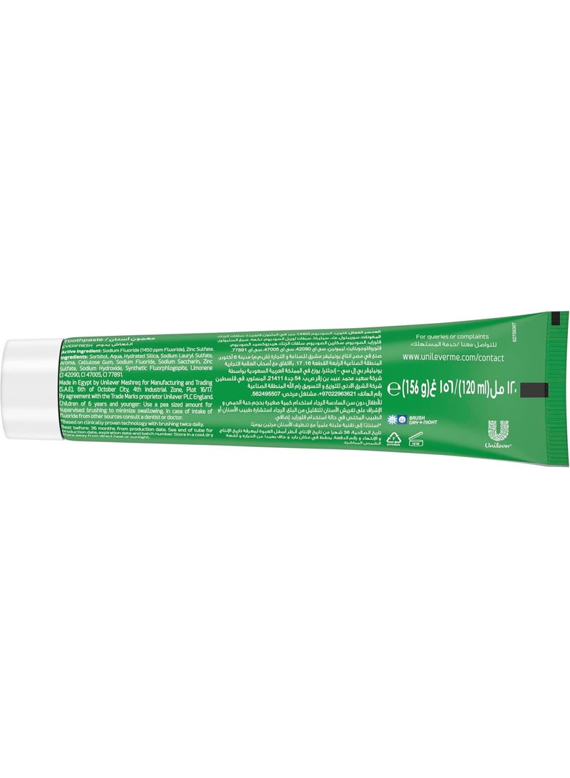 Closeup Triple Fresh Gel Toothpaste, Menthol Fresh, for 24HR fresh breath, 120ml - Image 2